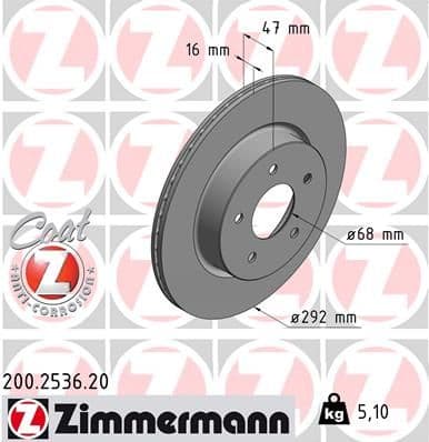 Disc frana ZIMMERMANN COAT Z 200.2536.20
