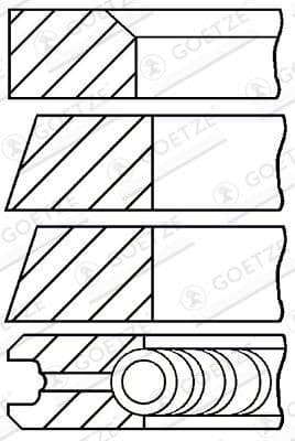 Set segmenti piston GOETZE ENGINE 08-322300-00