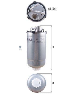 filtru combustibil MAHLE KL 157/1D