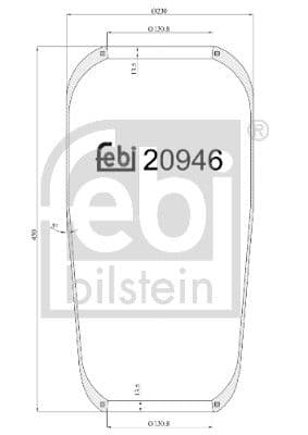 Burduf, suspensie pneumatica FEBI BILSTEIN 20946