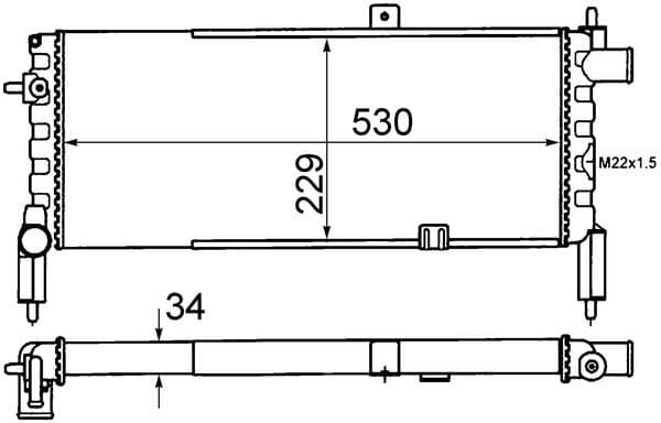 Radiator, racire motor MAHLE BEHR CR 442 000S