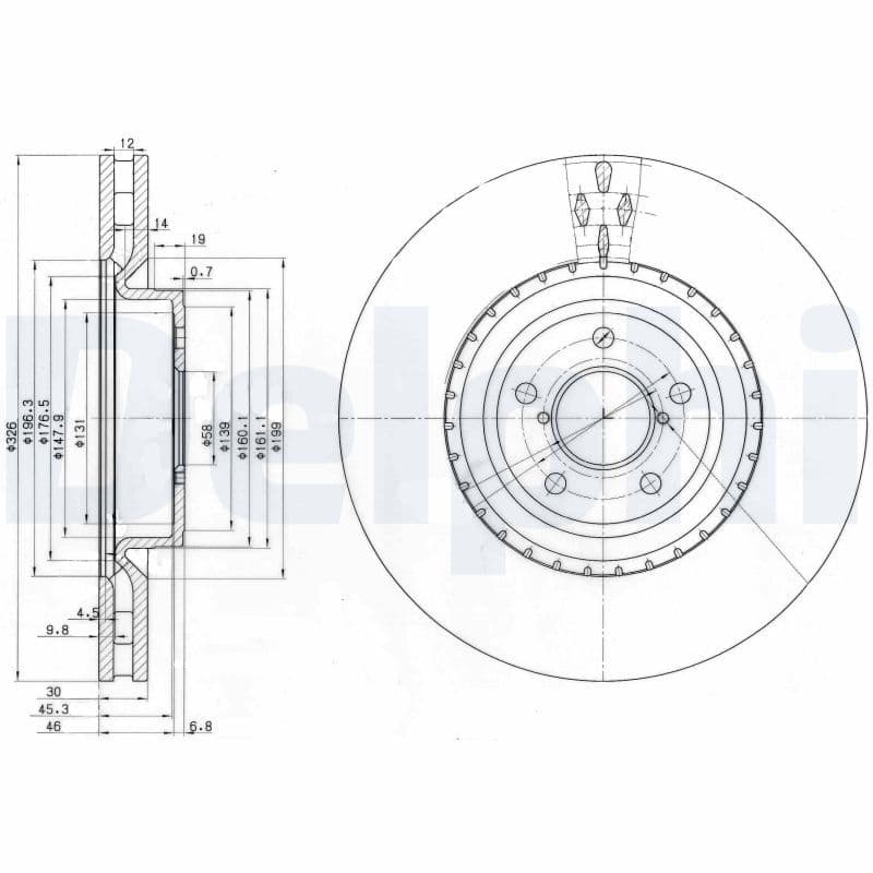 Disc frana DELPHI BG3818