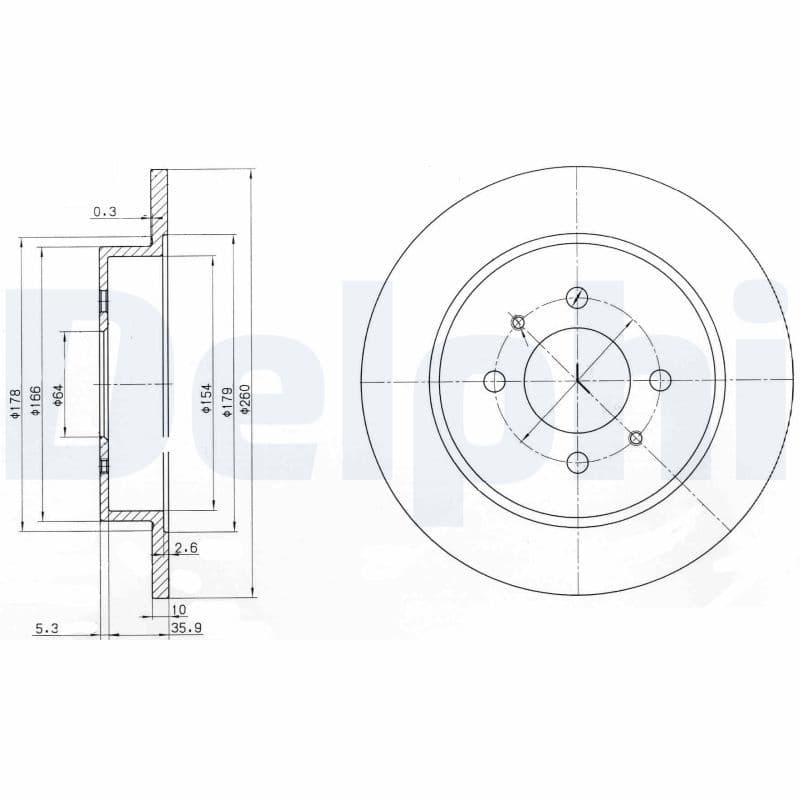 Disc frana DELPHI BG3102