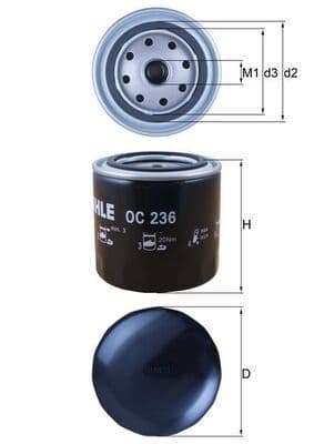 Filtru ulei MAHLE OC 236