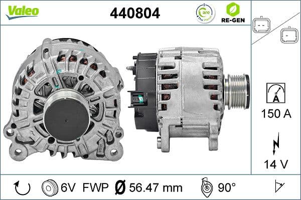 Generator / Alternator VALEO RE-GEN REMANUFACTURED 440804
