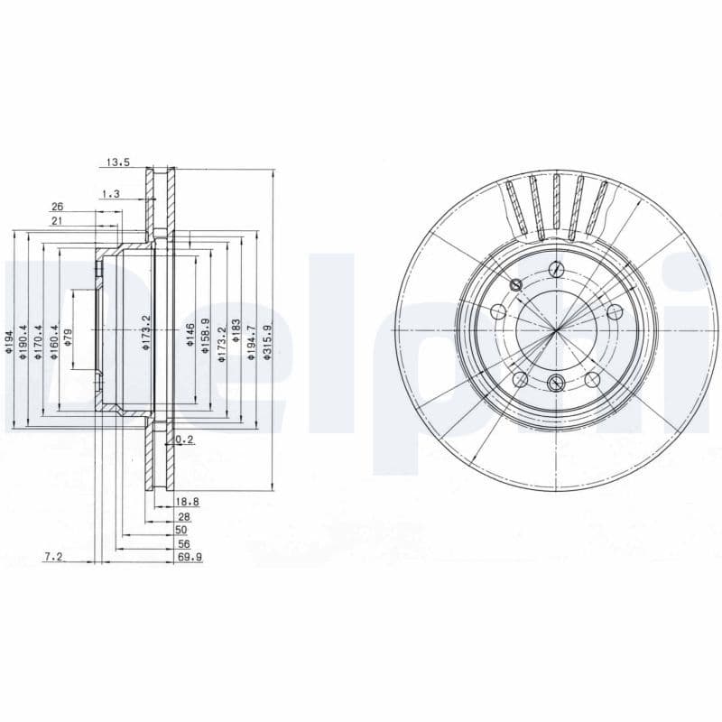 Disc frana DELPHI BG3039