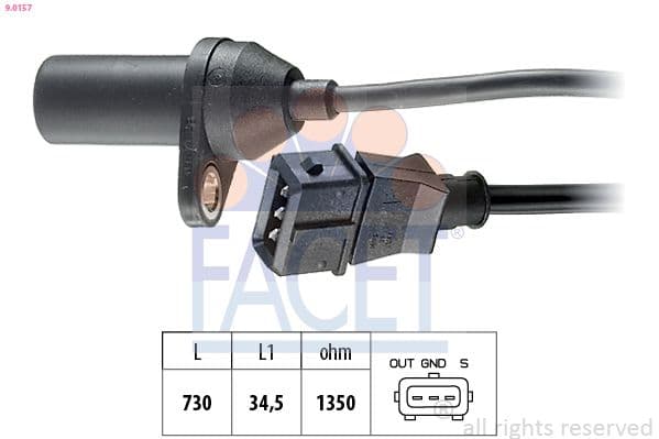 Senzor impulsuri, arbore cotit FACET Made in Italy - OE Equivalent 9.0157