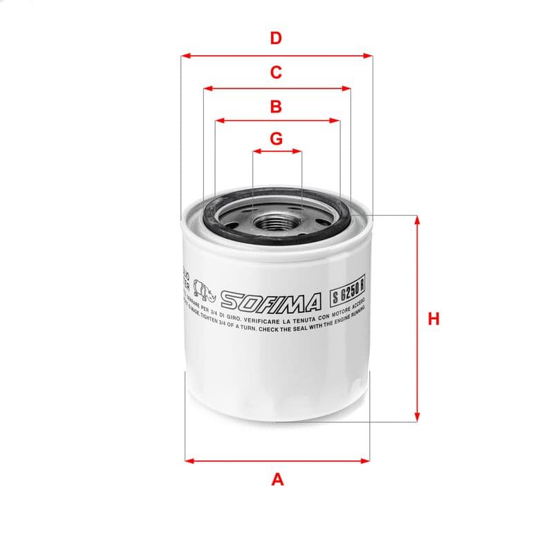 Filtru ulei SOFIMA S 6250 R