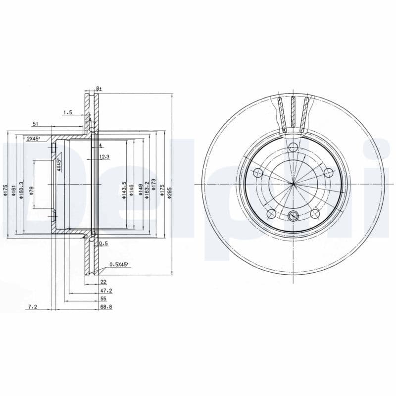 Disc frana DELPHI BG3043