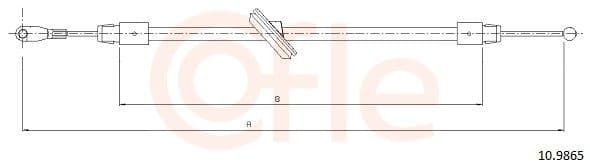 Cablu, frana de parcare COFLE 10.9865