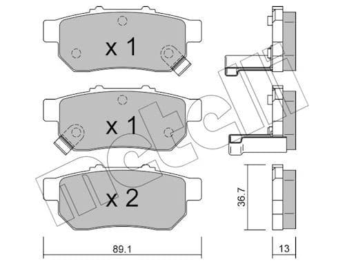 set placute frana,frana disc METELLI 22-0176-1