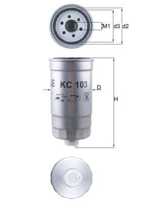filtru combustibil MAHLE KC 103