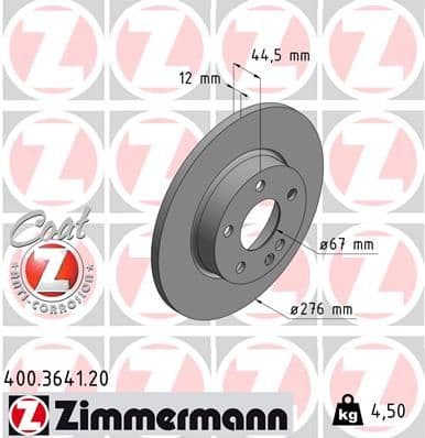 Disc frana ZIMMERMANN COAT Z 400.3641.20