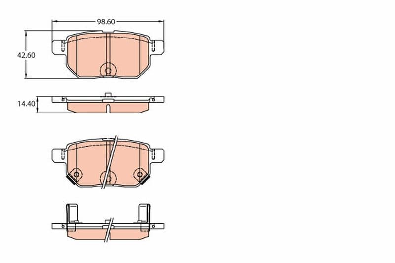 set placute frana,frana disc TRW COTEC GDB3454