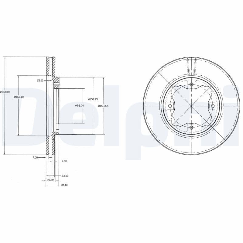 Disc frana DELPHI BG2798