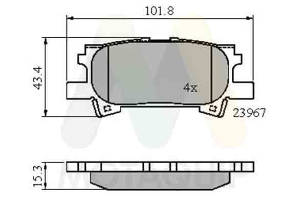 set placute frana,frana disc MOTAQUIP LVXL1367