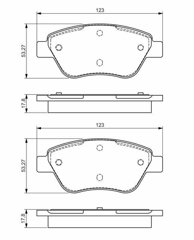 set placute frana,frana disc BOSCH 0 986 495 102