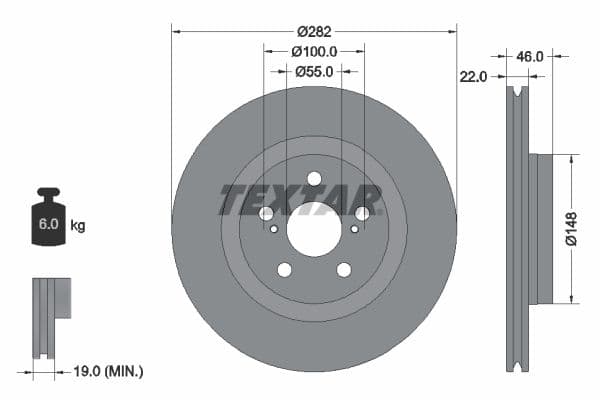Disc frana TEXTAR PRO 92333503