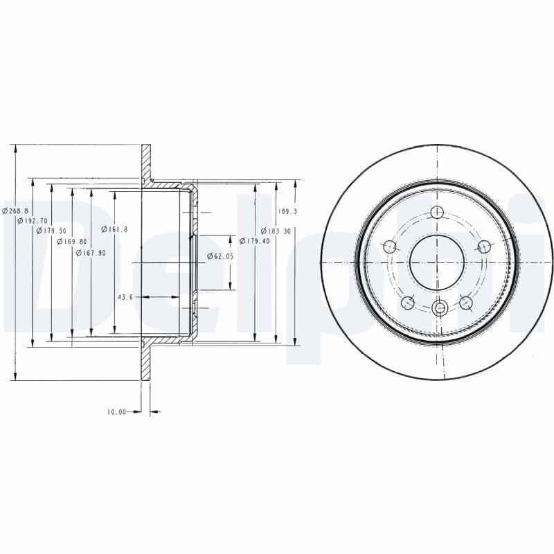 Disc frana DELPHI BG3178