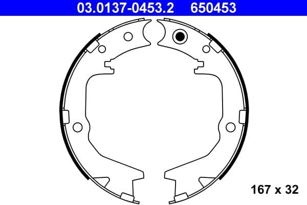 Set saboti frana, frana de mana ATE 03.0137-0453.2