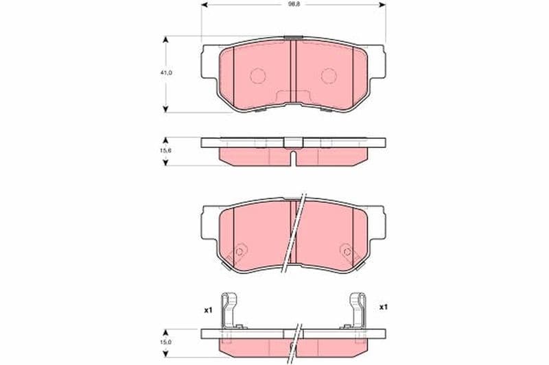 set placute frana,frana disc TRW GDB3298