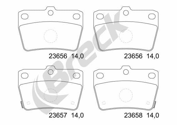 set placute frana,frana disc BRECK 23656 00 702 10