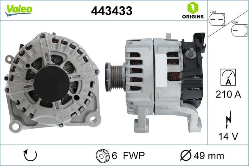 Generator / Alternator VALEO 443433