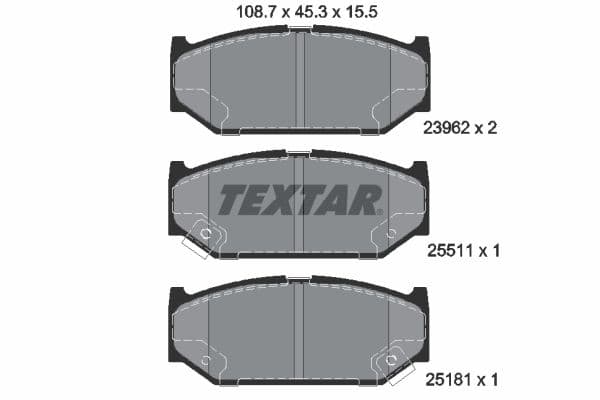 set placute frana,frana disc TEXTAR 2396201