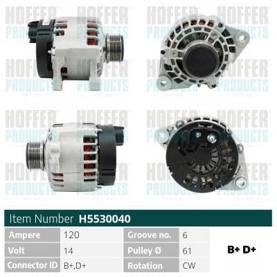 Generator / Alternator MEAT & DORIA H5530040