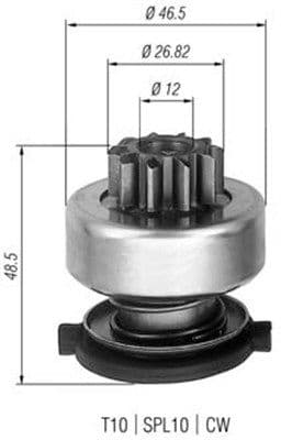 Pinion electromotor MAGNETI MARELLI 940113020309