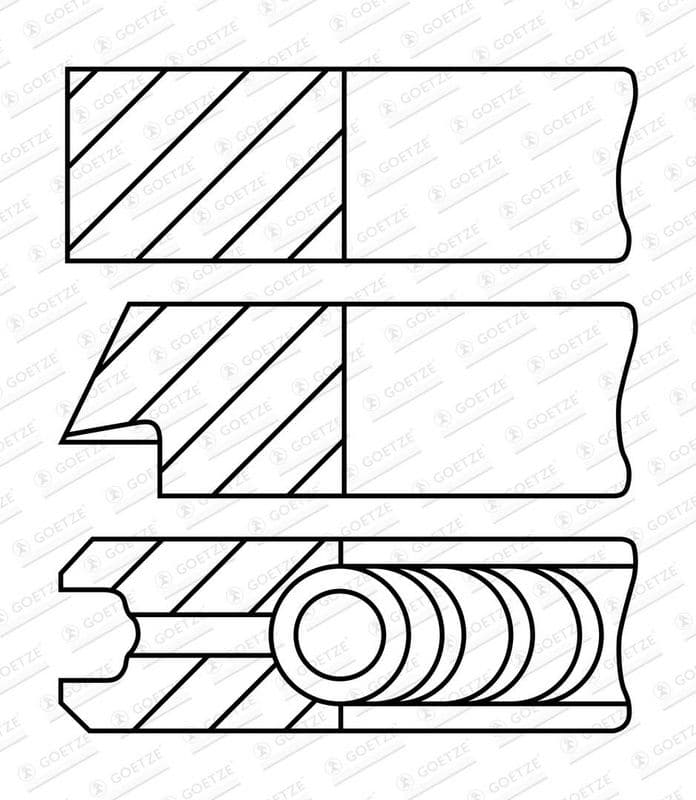 Set segmenti piston GOETZE ENGINE 08-148307-00