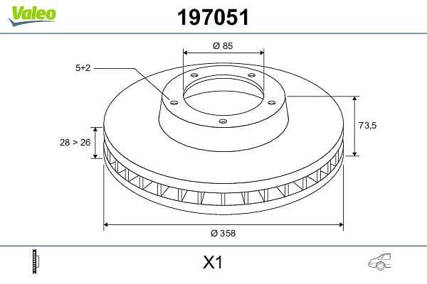 Disc frana VALEO 197051