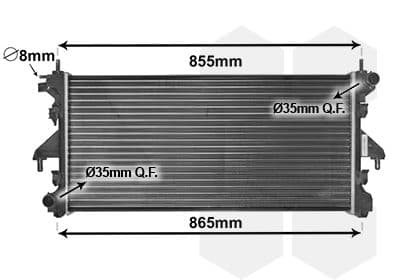 Radiator, racire motor VAN WEZEL 40002308