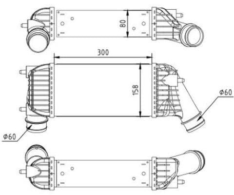 Intercooler, compresor MTR 13054675