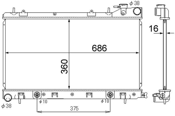 Radiator, racire motor MAHLE BEHR CR 1874 000S
