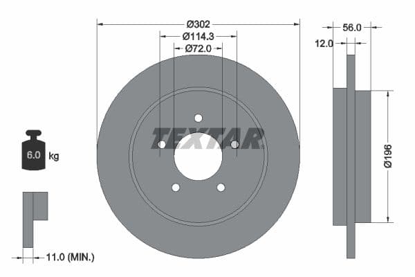 Disc frana TEXTAR PRO 92197803