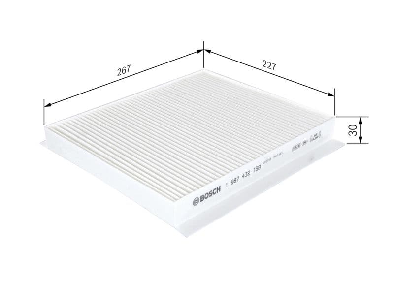 Filtru, aer habitaclu BOSCH 1 987 432 158