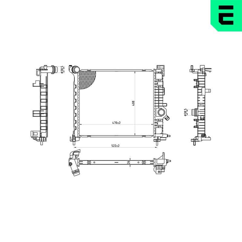 Radiator, racire motor ERA 673123