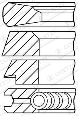 Set segmenti piston GOETZE ENGINE 08-279400-00