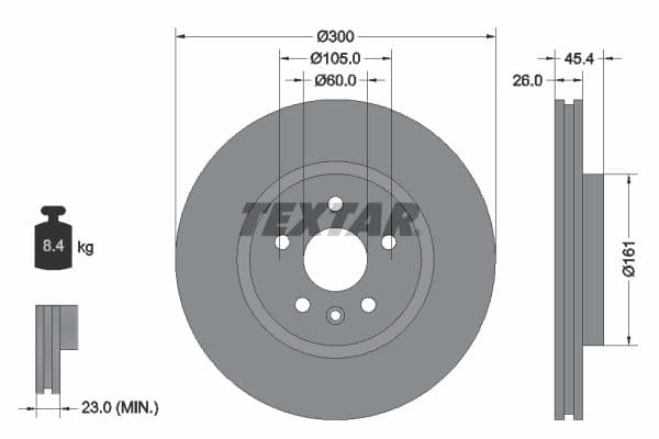 Disc frana TEXTAR PRO+ 92277205