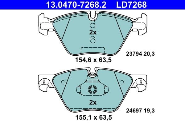 set placute frana,frana disc ATE Ceramic 13.0470-7268.2