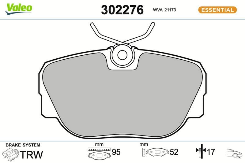 set placute frana,frana disc VALEO 302276