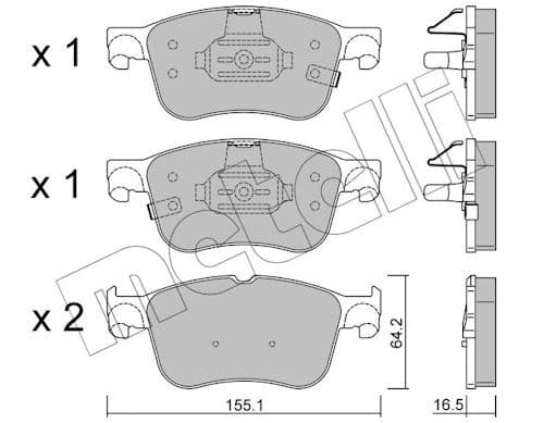 set placute frana,frana disc METELLI 22-1205-0