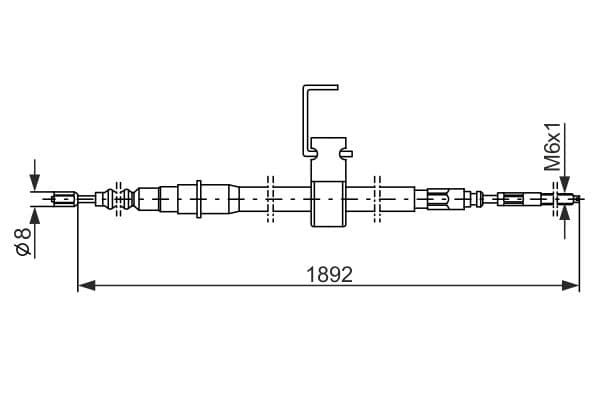 Cablu, frana de parcare BOSCH 1 987 482 106