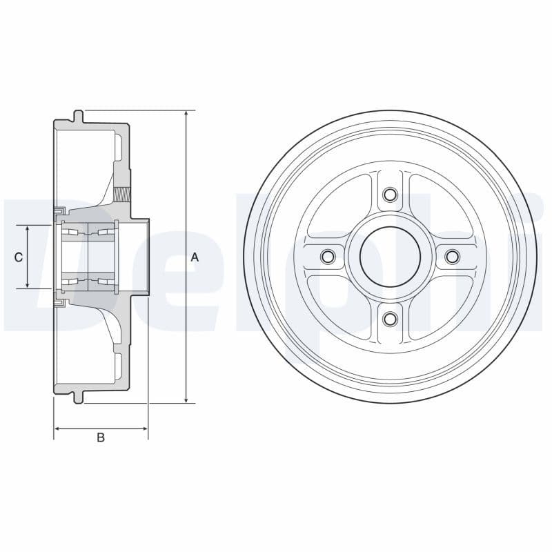 Tambur frana DELPHI BFR595