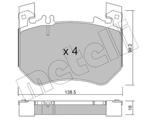 set placute frana,frana disc METELLI 22-1311-0