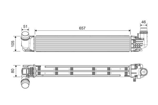 Intercooler, compresor VALEO 818228