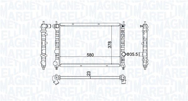 Radiator, racire motor MAGNETI MARELLI 350213192100