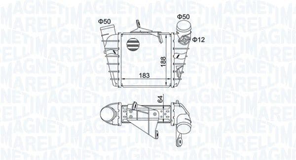 Intercooler, compresor MAGNETI MARELLI 351319204750