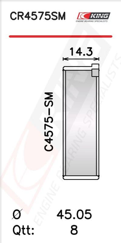 Cuzinet bielă KING CR4575SM